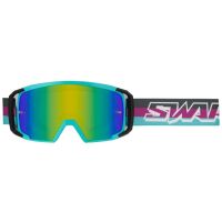 Swaps SCRUB V2 motokrosové brýle tyrkysové/černé/zlato-modré